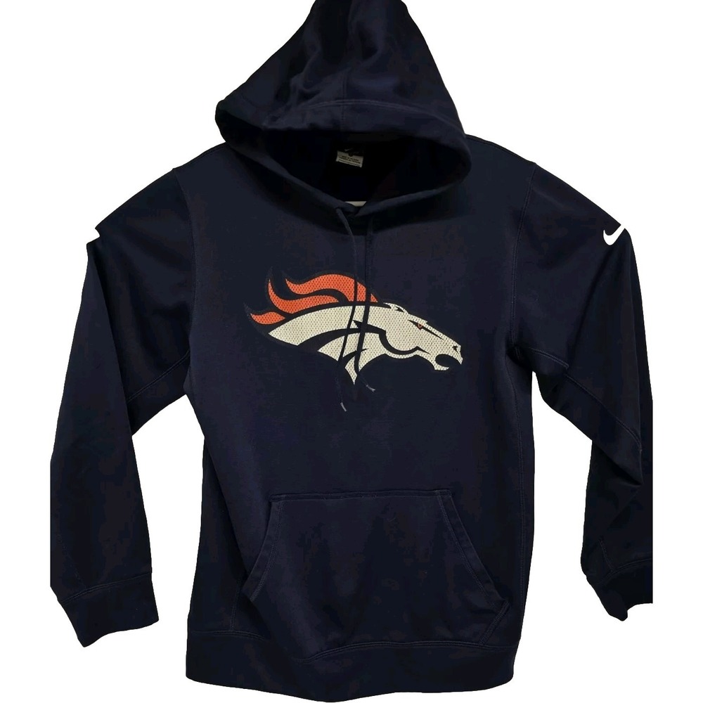 Nike Denver Broncos NFL Equipment Hoodie Navy Blue Mens Sweatshirt